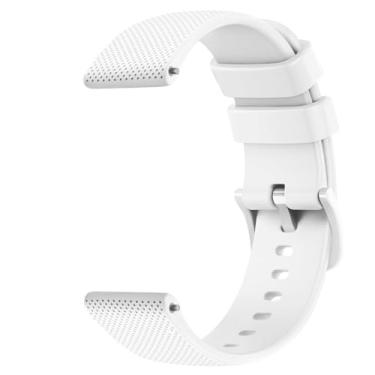 Imagem de Pulseira feminina de silicone de 18 mm para Fossil Gen 6 42 mm/Geração 5E 42 mm para Charter For HR Pulseira Garmin para Vivoactive 4S Venu 2S 40 mm, branca, 18 mm