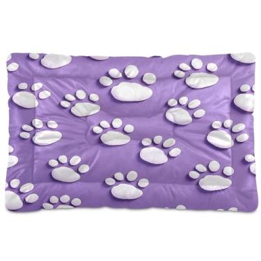 Imagem de Wassud Cama de cachorro com corações desenhados à mão com patas grandes para cães ao ar livre tapete lavável para animais de estimação cama de gato para dormir viagens 91 x 61 cm