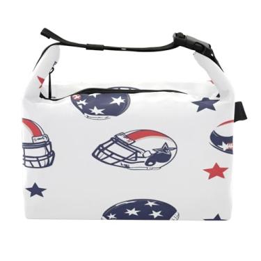 Imagem de STAYTOP Lancheira de capacete de futebol com fivela de alça, lancheira isolada para meninos e meninas, lancheira térmica para trabalho escolar