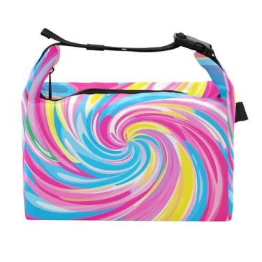 Imagem de STAYTOP Lancheira Candy Color Line com fivela de alça, lancheira isolada para meninos e meninas, lancheira térmica para trabalho escolar