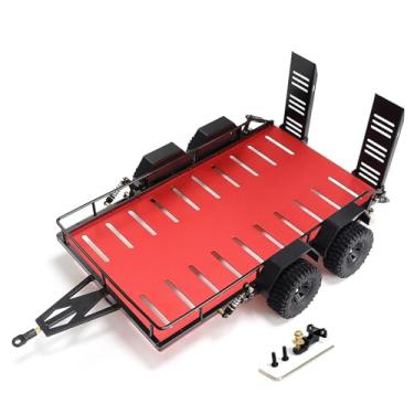Imagem de ZEZEFUFU Reboque RC de liga de alumínio com roda dupla para carro Traxxas 1/18 TRX4M RC
