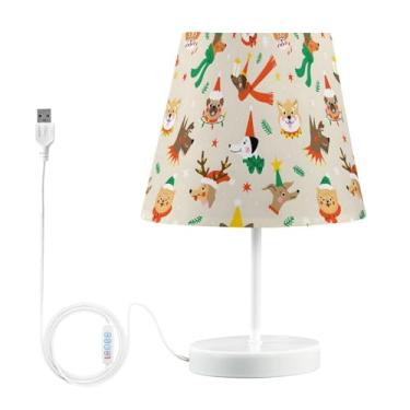 Imagem de Candeeiros de mesa de LED para home office com abajur de cabeceira para dormitório, escritório, quarto, sala de estar