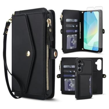 Imagem de Capa de celular para Samsung Galaxy S23 Plus S23+ 5G capa carteira compatível com Magsafe RFID protetor de tela transversal alça flip suporte para cartão S23plus 23S + S 23 23+ SM-S916U 16.8 cm preto