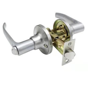 Imagem de Dioche Kit de Fechadura para Maçaneta de Porta, Fechadura de Barra de Segurança de Liga de Alumínio Premium Com Chaves Principais, Durável e Seguro para Banheiro e Quarto (Espessura porta de 45‑65