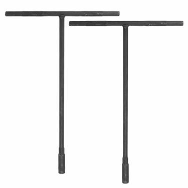 Imagem de HARFINGTON 2 peças soquete de chave em T 7 mm métrico de aço carbono alto soquete de chave inglesa de 6 pontos com longo alcance para reparo de motocicletas e bicicletas, cinza-preto