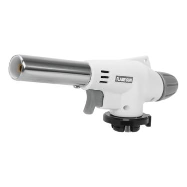 Imagem de Genérico Maçarico Culinário Gourmet Regulável Profissional, Preto Com Reservatório Colorido, Plástico, Portátil, 1000°C, Gás Butano, 50ml