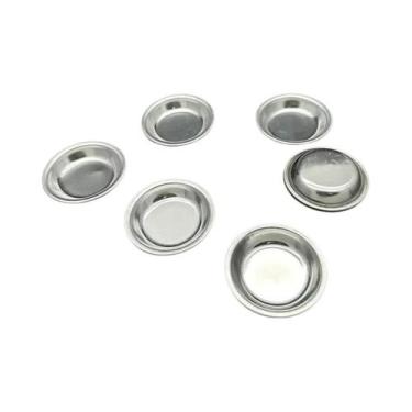 Imagem de Paleta De Maquiagem Em Aço Inoxidável 12 Peças, Bandeja Redonda Pequen