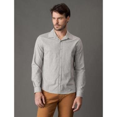 Imagem de CAMISA ML SLIM HEATHER CHECK CHUMBO Tamanho:M;Cor:-Masculino
