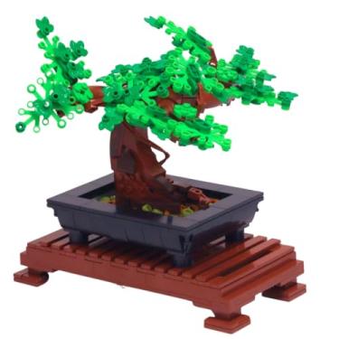 Imagem de Blocos De Montar Arvore Bonsai Verde e Rosa 878 Peças - Castela