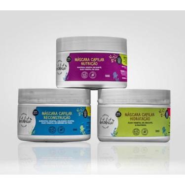 Imagem de Trio de máscaras Cronograma Capilar BetoBita Hidratação, Nutrição, Rec