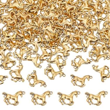 Imagem de PH PandaHall Pingentes de cavalo correndo, 100 peças, pingentes de liga tibetana, pingentes de liga de cavalaria, contas de animais, berloques para pulseira DIY, colar, joias, artesanato, Liga de aço