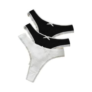 Imagem de Conjunto De Calcinhas De Cintura Baixa Com Renda Para Mulheres, Respir