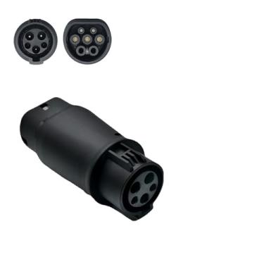 Imagem de Adaptador de carregamento ev adaptador EV carregador de veículo elétrico IEC62196-2 tipo 2 para J1772 tipo 1 adaptador CA EVSE conector conversor de carregamento 1fase 32A (tipo 1 para tipo 2)