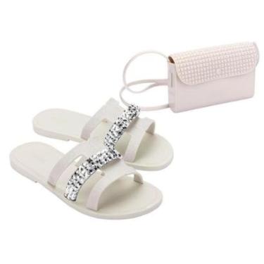 Imagem de Kit Sandália Melissa + Bolsa Desire Feminina Branco-Feminino