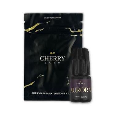 Imagem de Cola Profissional Cherry Aurora Para Extensão De Cílios 3g Preto