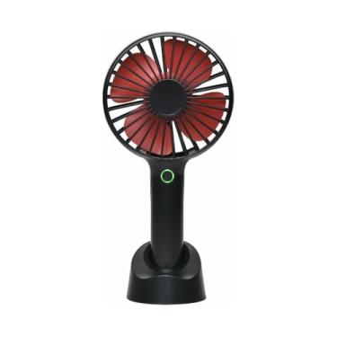 Imagem de Ventilador Portátil de Mão Recarregável via USB com Base Bateria 2500mAh 4 Modos para Casa Escritório Quarto Viagem Pessoal