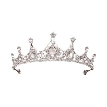 Imagem de Tiara De Cristal Com Strass Prata Para Mulheres, Coroa De Princesa, Ac