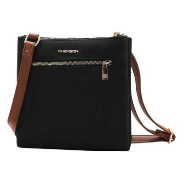 Imagem de Bolsa Feminina Alça Resistente Versátil Clássica Chenson, Preto, UN