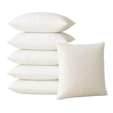 Imagem de Almofadas Decorativa Enchimento Refil 45x45cm Antialérgico – Kit com ate 6 Peças Macia e Encorpada(6 Almofadas)