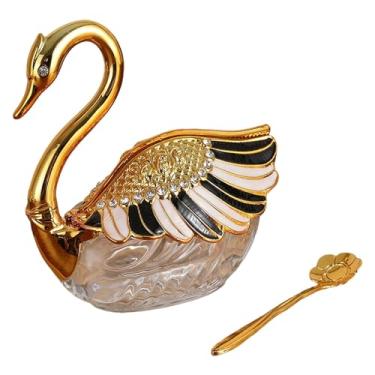 Imagem de SiaBiced açucareiro em Formato de Cisne, Pote para Condimentos, Organizador de Armazenamento, Presente com Colher para Festas, Hotéis E Buffets, Style C, Tamanho real