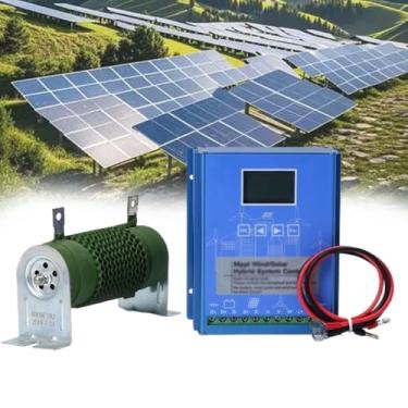 Imagem de Controlador De Carga Híbrido MPPT Para Energia Solar E Eólica, Regulador De Carga Com Função Boost Para Sistemas De Energia Renovável, Entrada Dupla Compatível Com Turbina Eólica E Painel Solar