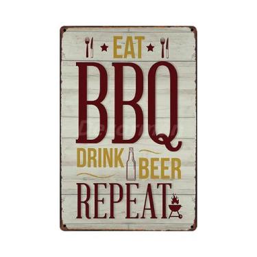 Imagem de Placa De Metal Personalizada Para Cozinha De Churrasco, Decoração De B