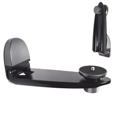 Imagem de KHUTRW3D Suporte de projetor de metal suporte de parede de cabeceira pequeno suporte universal para projetor (preto)