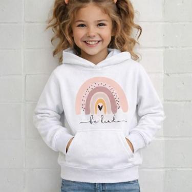 Imagem de Moletom Canguru Infantil Estampa Arco Iris Be Hind 1035 Para Escola Bá