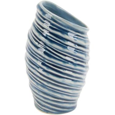 Imagem de Ninon Vaso 16X9X9Cm Cerâmica Azul