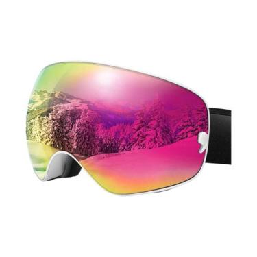 Imagem de Óculos De Esqui Unissex Antiembaçante UV400 Com Lentes Intercambiáveis
