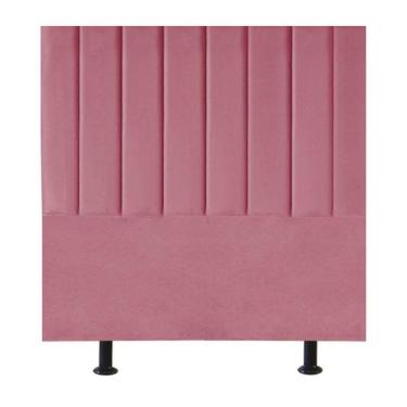 Imagem de Cabeceira De Cama Solteiro Box 100 Cm Maisa Suede rosa
