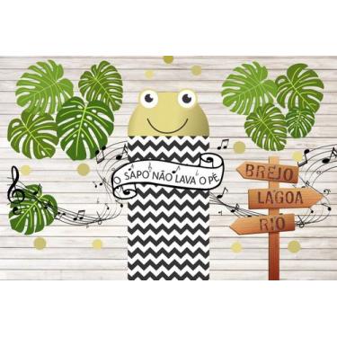 Imagem de Painel de Lona O Sapo não Lava o Pé - Fabrika De Festa, 120x070cm