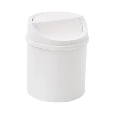 Imagem de Lixeira Mini De Mesa Com Tampa Para Quarto, Caixa De Armazenamento Par