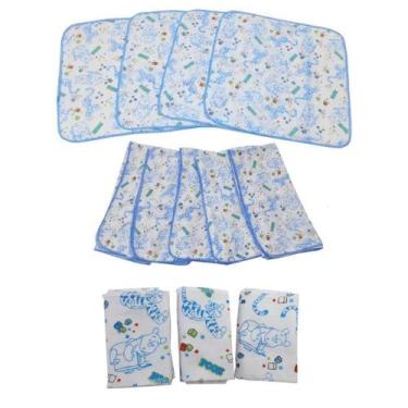 Imagem de Kit 9Pç Bebê Ursinho Pooh ul Fraldas E Boca + Faixa Umbigo - Dugu