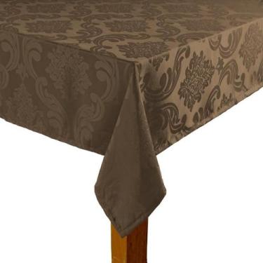 Imagem de Toalha Para Mesa Retangular Tecido Jacquard Marron 1,40X2,00 - B.F Con
