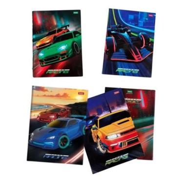 Imagem de Mini Caderno Brochura Foroni Cross Racing 80 Folhas Sortidos