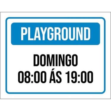 Imagem de Placa Sinalização - Playground Domingo - Sinalizo