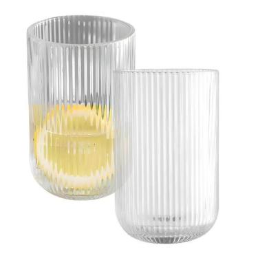 Imagem de Copos de Vidro Versalhes Canelado Bulk Long Drink Suco Agua - CLICK HO