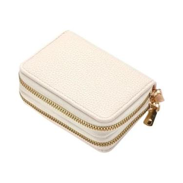 Imagem de Carteira Feminina De Grande Capacidade Com Padrão Lichia, Zíper, Múlti