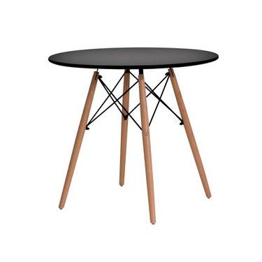 Imagem de Mesa Redonda De Jantar Para 4 Lugares Charles Eames Eiffel Preto 70cm