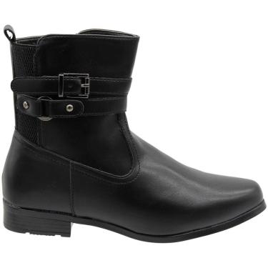 Imagem de Bota Cano Médio Mooncity Elástico Bico Fino Feminina