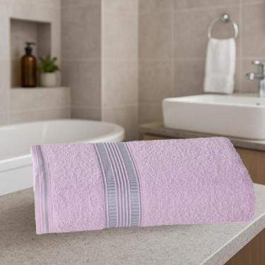 Imagem de Toalha de Banho Abbraccio Cor:Rosa Claro - Meta Mark, Rosa Claro