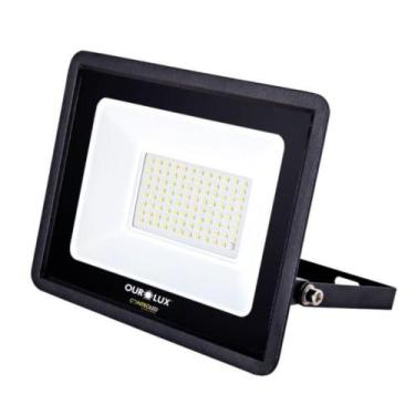 Imagem de Refletor LED Preto com Sensor de Presença 100W 6500K 02854 Ourolux
