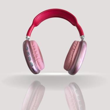 Imagem de Fone P9 Headphone Sem Fio Bluetooth com Microfone - Genérico, Rosa