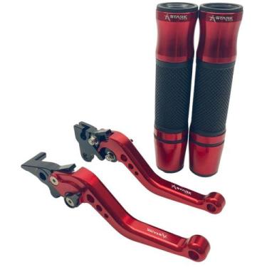 Imagem de Kit Manete Manopla Esportivo Cb300r Cbx 200 Strada Twister - Stark Rac