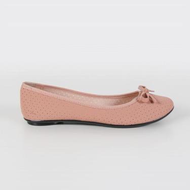 Imagem de Sapatilha Feminina Flat Moleca 5726115 Nude, Nude, Nobuck, 52531, 38
