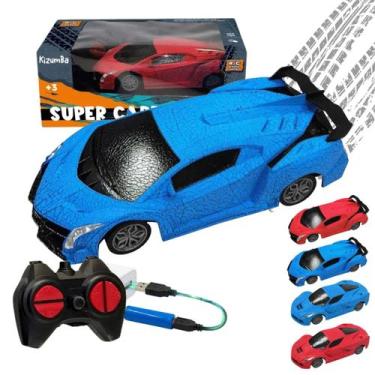 Imagem de Carrinho de Controle Remoto Spider Speed Brinquedo Corrida Veloz Recar