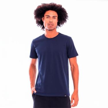 Imagem de Camiseta Masculina Mezul Manga Curta Básica, Azul escuro, G