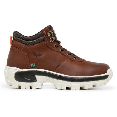 Imagem de Coturno Masculino Couro Tratorado Costurado Adventure Palmilha Em Gel Cano Curto-Masculino