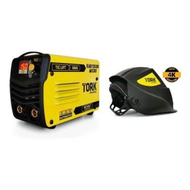 Imagem de Maquina de solda inversora 150a mma ie-6150 bv + máscara 4k msea-901 -